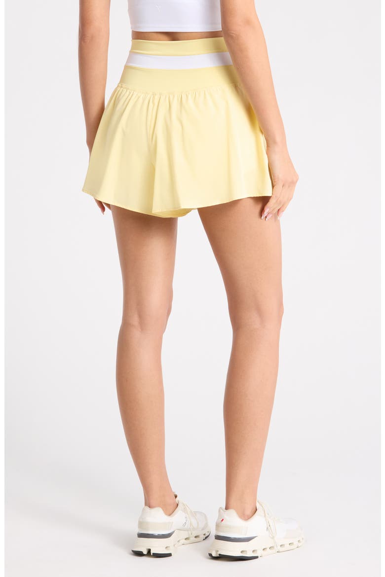 Lux Fiona Lightstreme Hybrid Crossover Waist Shorts, Alternate, color, DAFFODIL