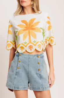FLYING TOMATO Printed Crop Top