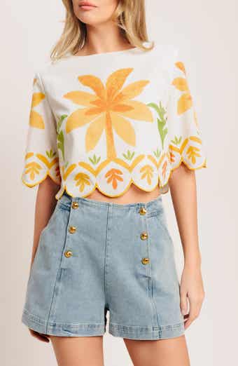 FLYING TOMATO Printed Crop Top
