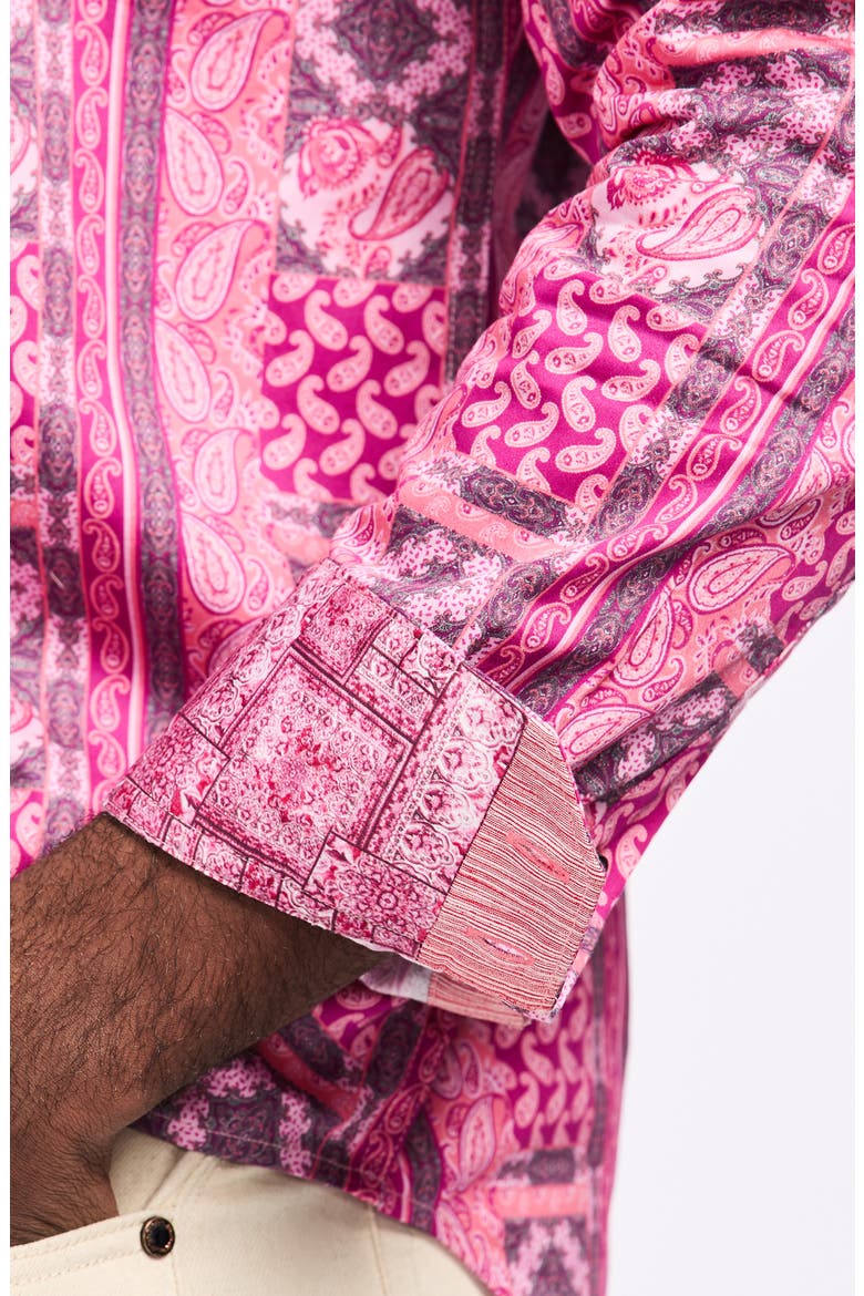 Kedron Cotton Button-Up Shirt, Alternate, color, PINK
