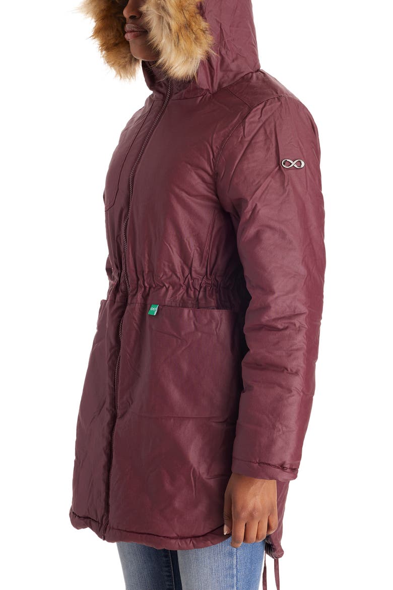 Sofia - Waxed Shell 3 in 1 Maternity Parka, Alternate, color, BURGUNDY