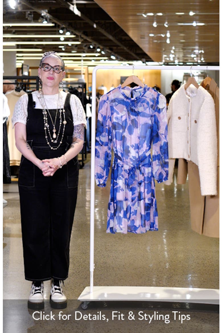 Floral Long Sleeve Tiered Dress video