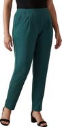 Jessica London Stretch Knit Crepe Straight Leg Pants