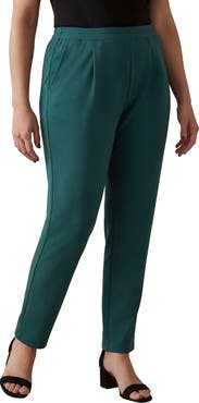 Jessica London Stretch Knit Crepe Straight Leg Pants