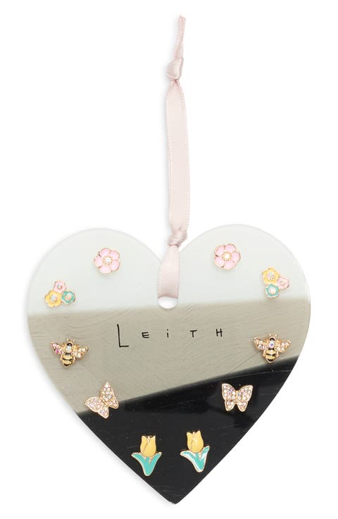 Set of 5 Assorted Stud Earrings