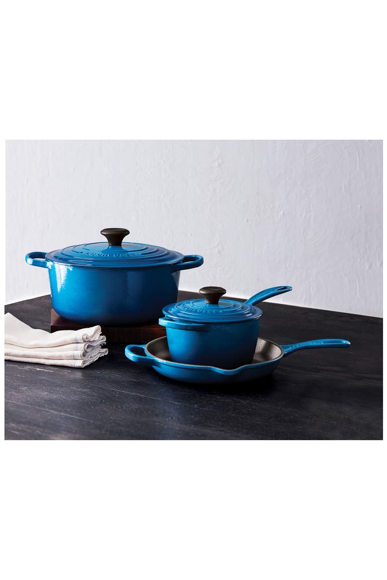 5-Piece Signature Enameled Cast Iron Cookware Set, Alternate, color, MARSEILLE