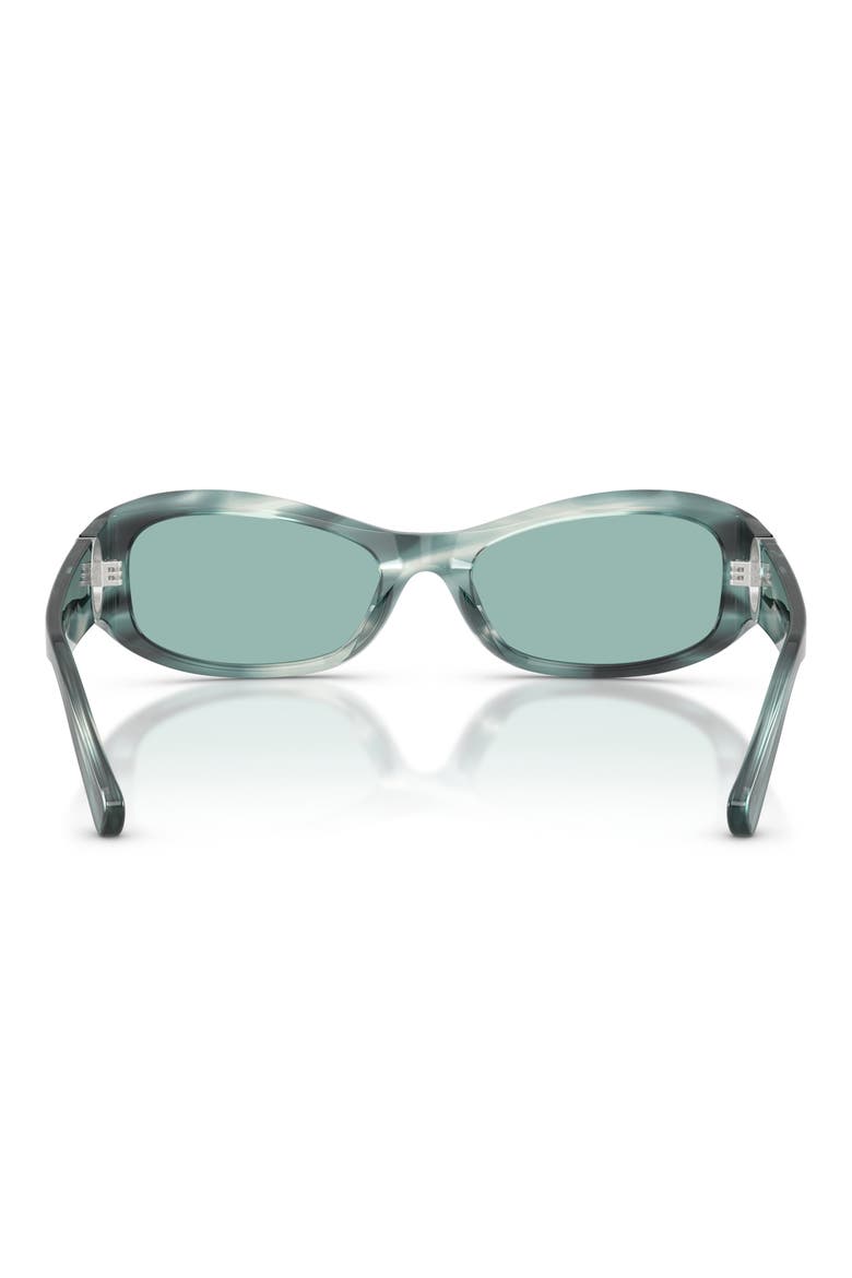 55mm Rectangular Sunglasses, Alternate, color, TEAL STRIATED / PETROL GREEN