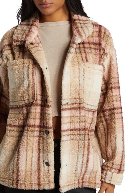 BILLABONG BILLABONG SUNDOWN HIGH PILE FLEECE SNAP-UP JACKET 