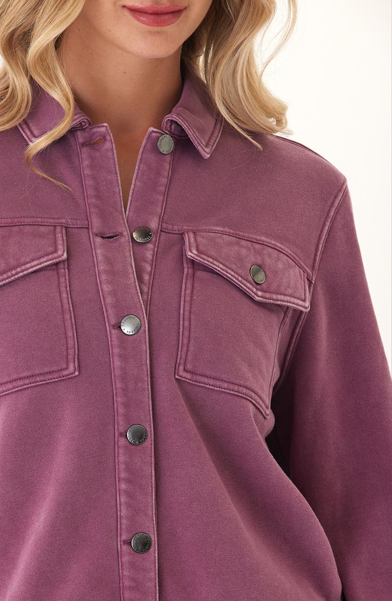 Threads 4 Thought Abbey Mineral Wash Organic Cotton Blend Shirt, Alternate, color, Ultra Maroon