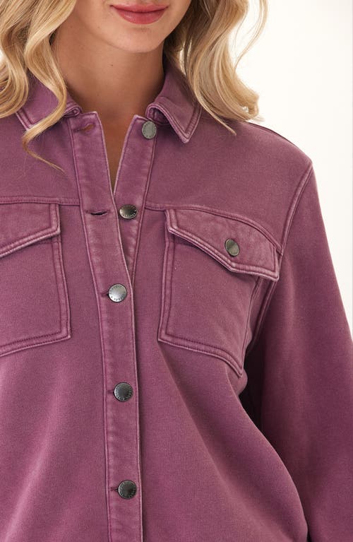 Threads 4 Thought Abbey Mineral Wash Organic Cotton Blend Shirt In Purple