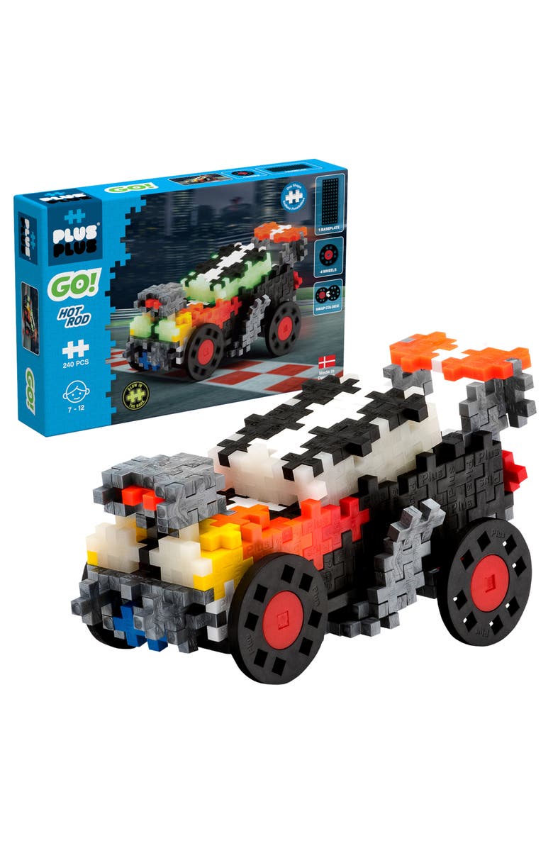 Plus-Plus USA Go! Hot Rod Playset, Main, color,