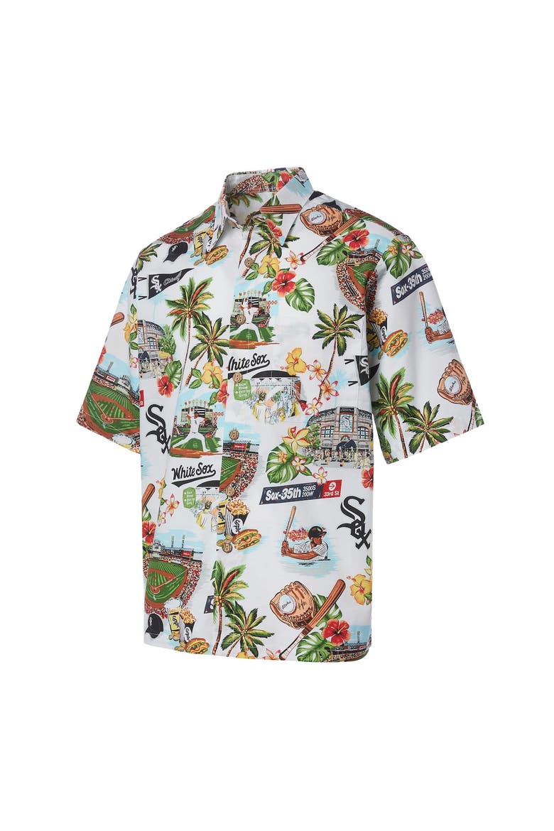 Men's Reyn Spooner White Chicago White Sox Scenic Button-Up Shirt, Alternate, color, White