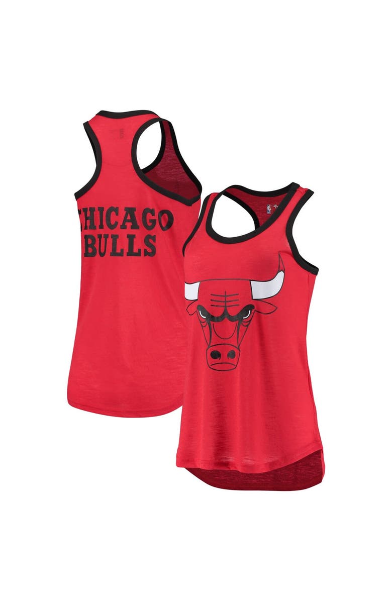 G-III 4HER BY CARL BANKS Women's G-III 4Her by Carl Banks Red Chicago Bulls Showdown Burnout Tank Top, Main, color, 