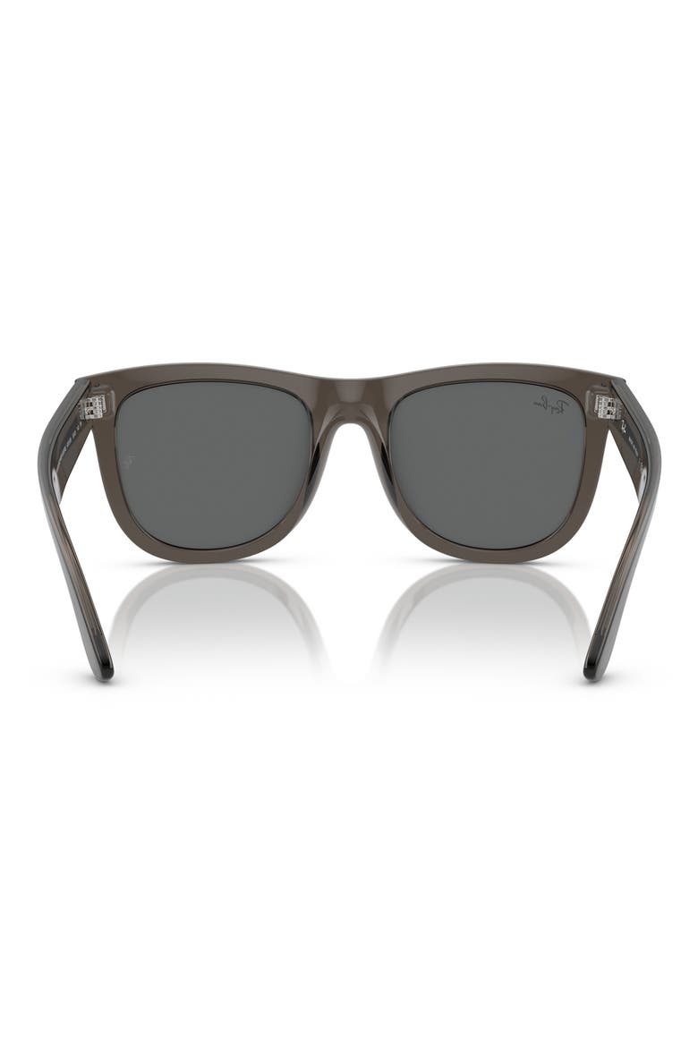 Reverse Wayfarer 53mm Square Sunglasses, Alternate, color, DARK GREY