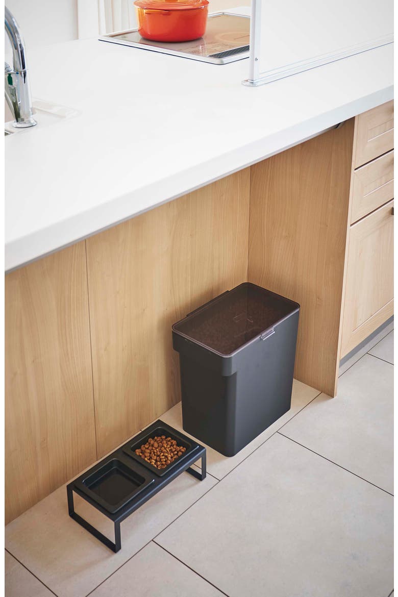 Large Airtight Pet Food Storage Bin, Alternate, color, BLACK