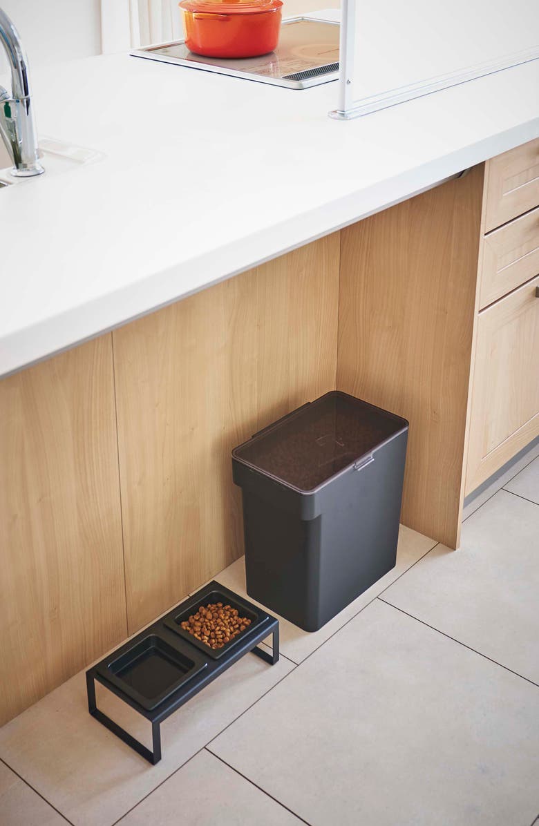 Yamazaki Large Airtight Pet Food Storage Bin, Alternate, color, Black