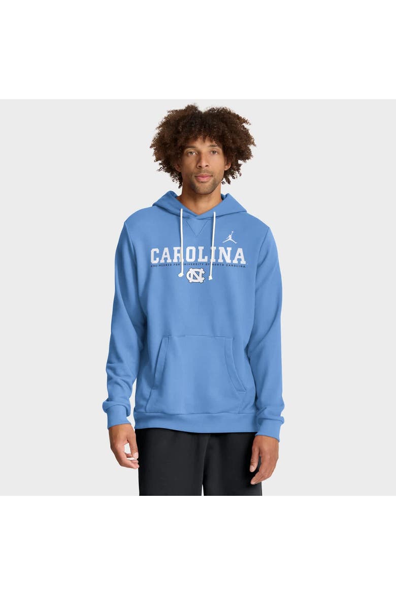 Men's Jordan Brand Light Blue North Carolina Tar Heels 2025 Sideline Standard Issue Dri-FIT Hoodie, Main, color, Light Blue