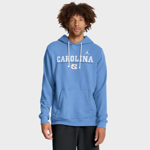 Men's Jordan Brand Light Blue North Carolina Tar Heels 2025 Sideline Standard Issue Dri-FIT Hoodie