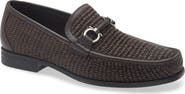 FERRAGAMO Gancini Raffia & Leather Loafer