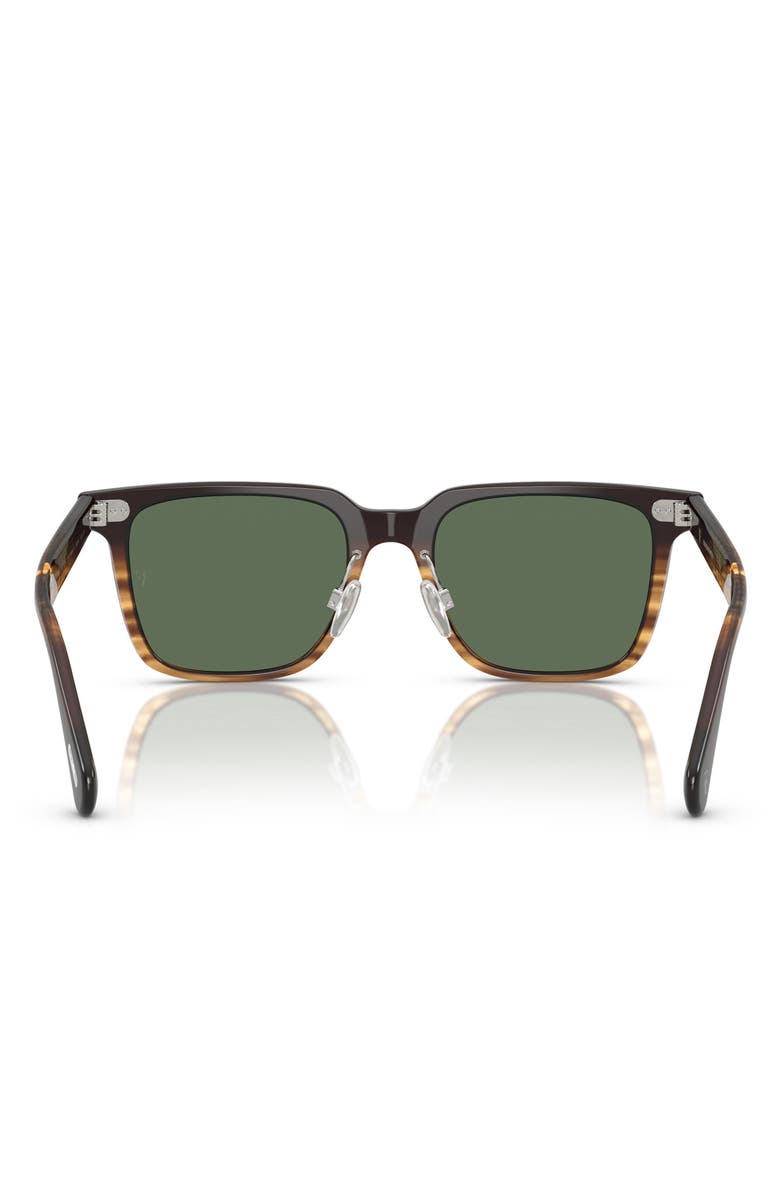 Oliver Peoples 52mm Rectangular Polarized Sunglasses, Alternate, color, Cortado/ G-15 Polar