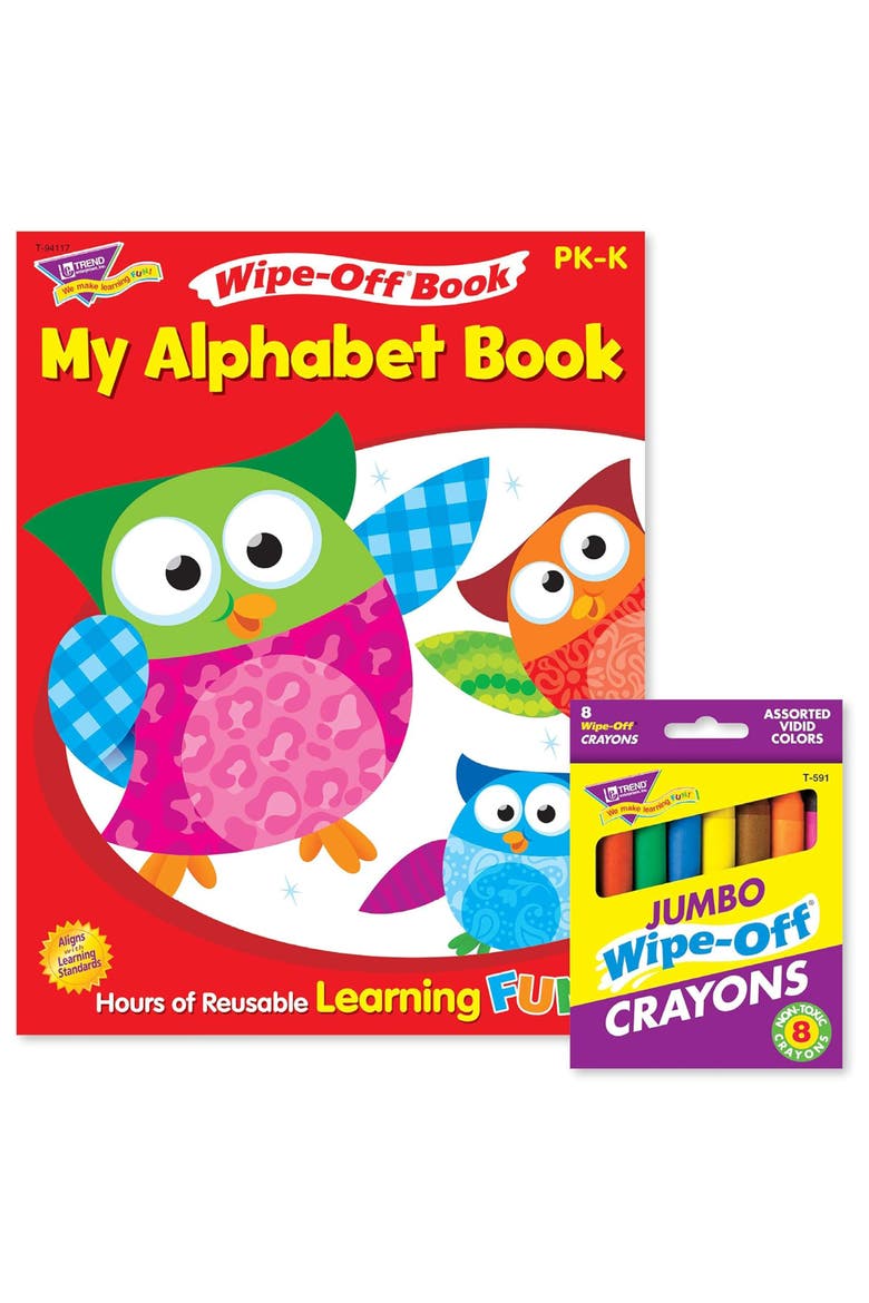 Alphabet Reusable Book & Crayons, Main, color, Multicolored