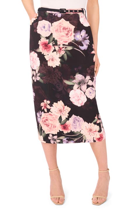 Celia Floral Pencil Skirt