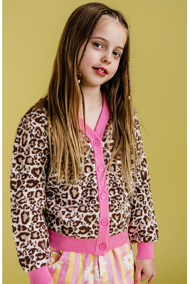 Kids' Kitty Cardigan, Alternate, color, NATURAL