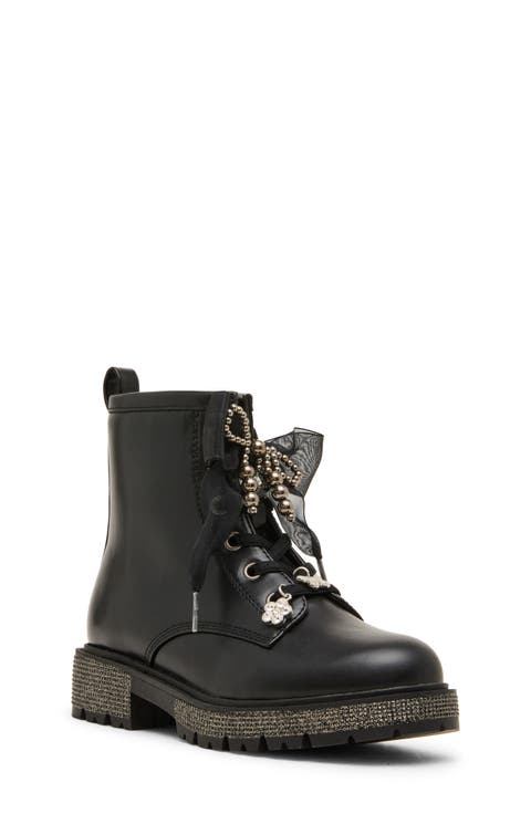 Kids' Jluxelle Faux Leather Combat Boot