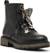 Steve Madden Kids' Jluxelle Faux Leather Combat Boot