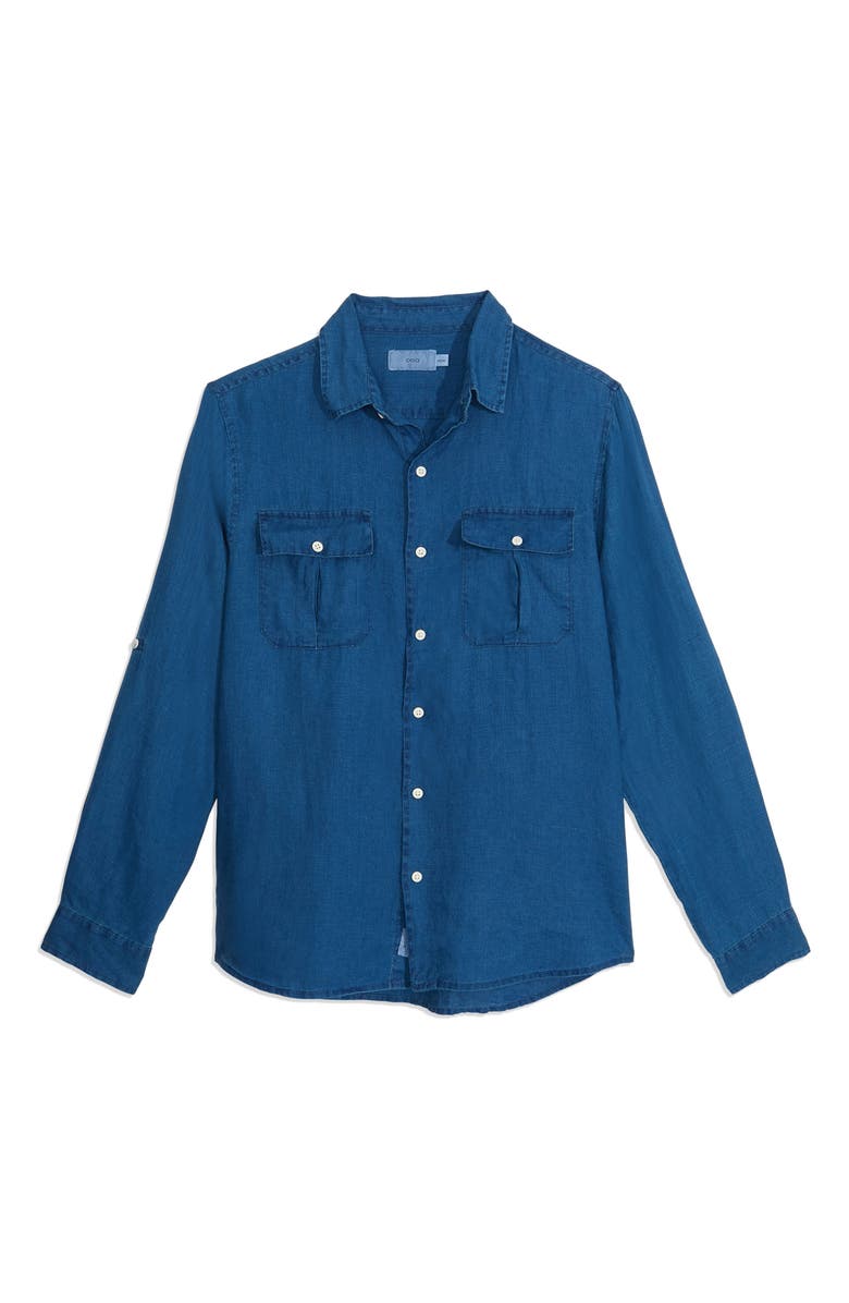 Onia Garrett Linen Button-Up Shirt, Main, color, 