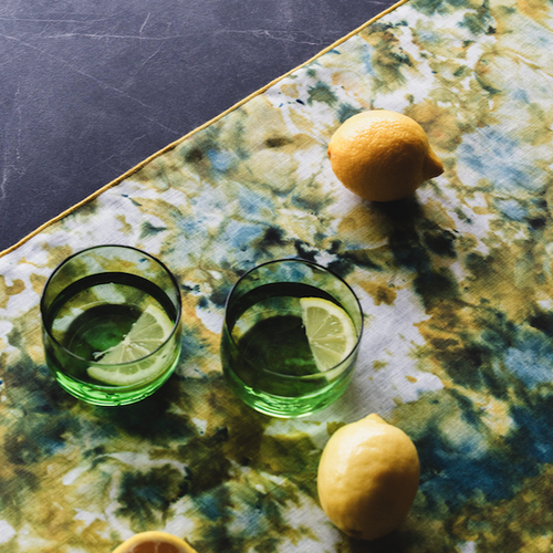Goldie Home Green Marble Runner In Green Marble