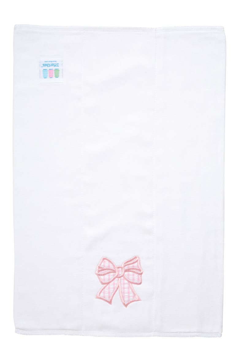 Pretty in Pink Applique Burp Cloth, Alternate, color, Pink Bow