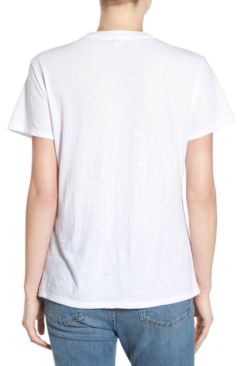 'Happy Camper' Short Sleeve Tee, Alternate, color, WHITE