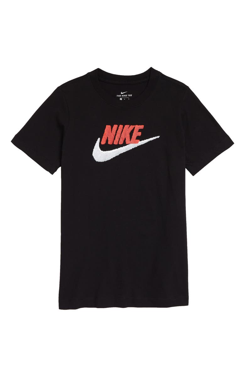 Nike Kids' Faux Embroidery Puffy Logo T-Shirt, Main, color, 