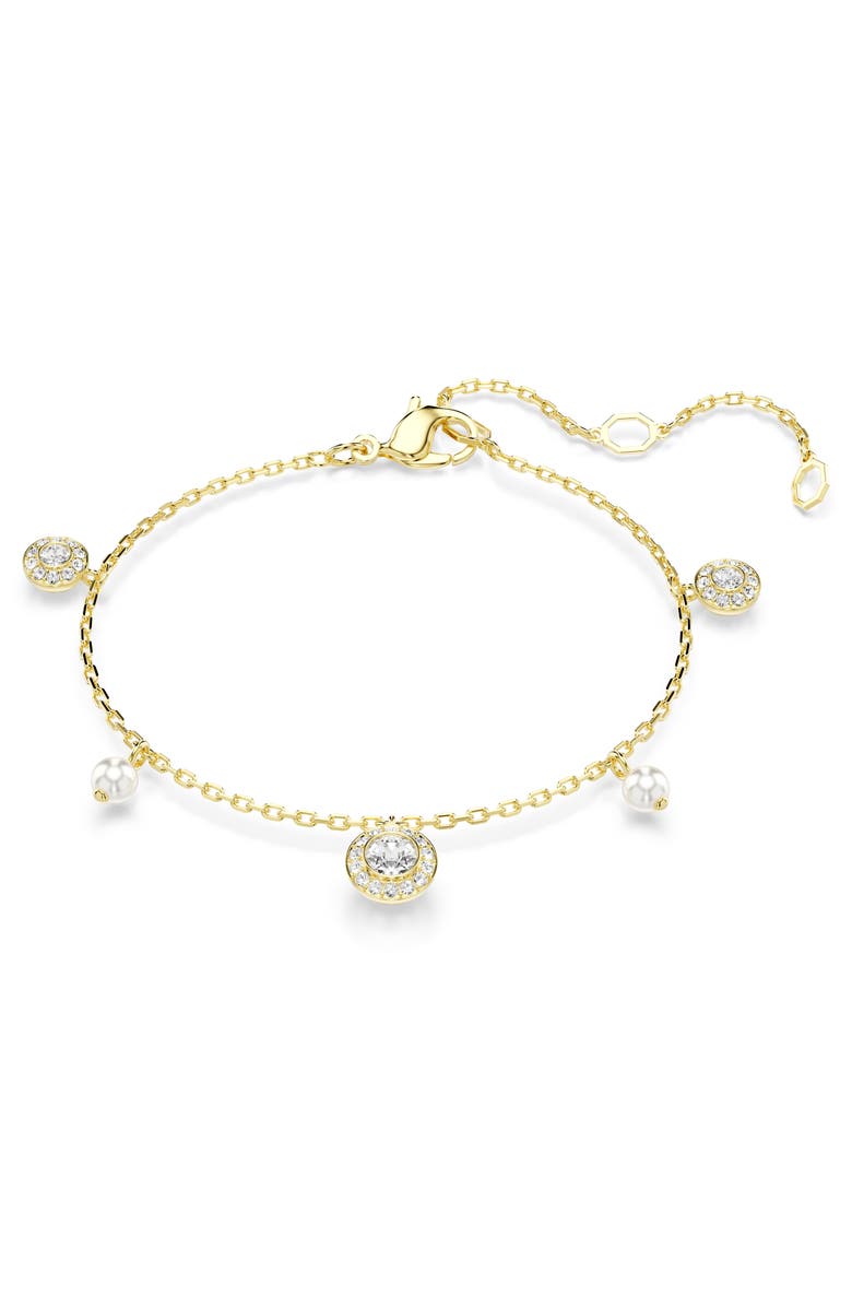 Swarovski Una Angelic Strandage Necklace, Alternate, color, Gold/ White