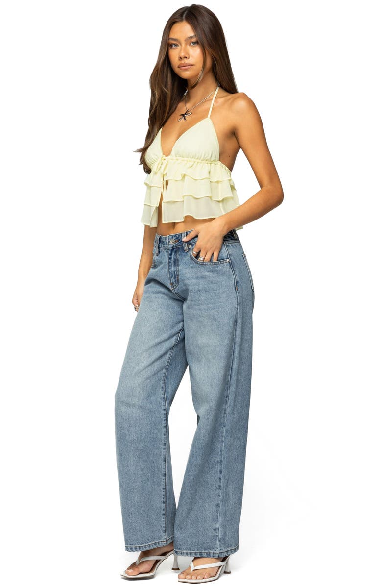 EDIKTED Ery Wide Leg Jeans, Alternate, color, Light-Blue