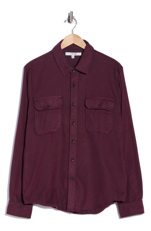 Stripe Cotton Flannel Overshirt
