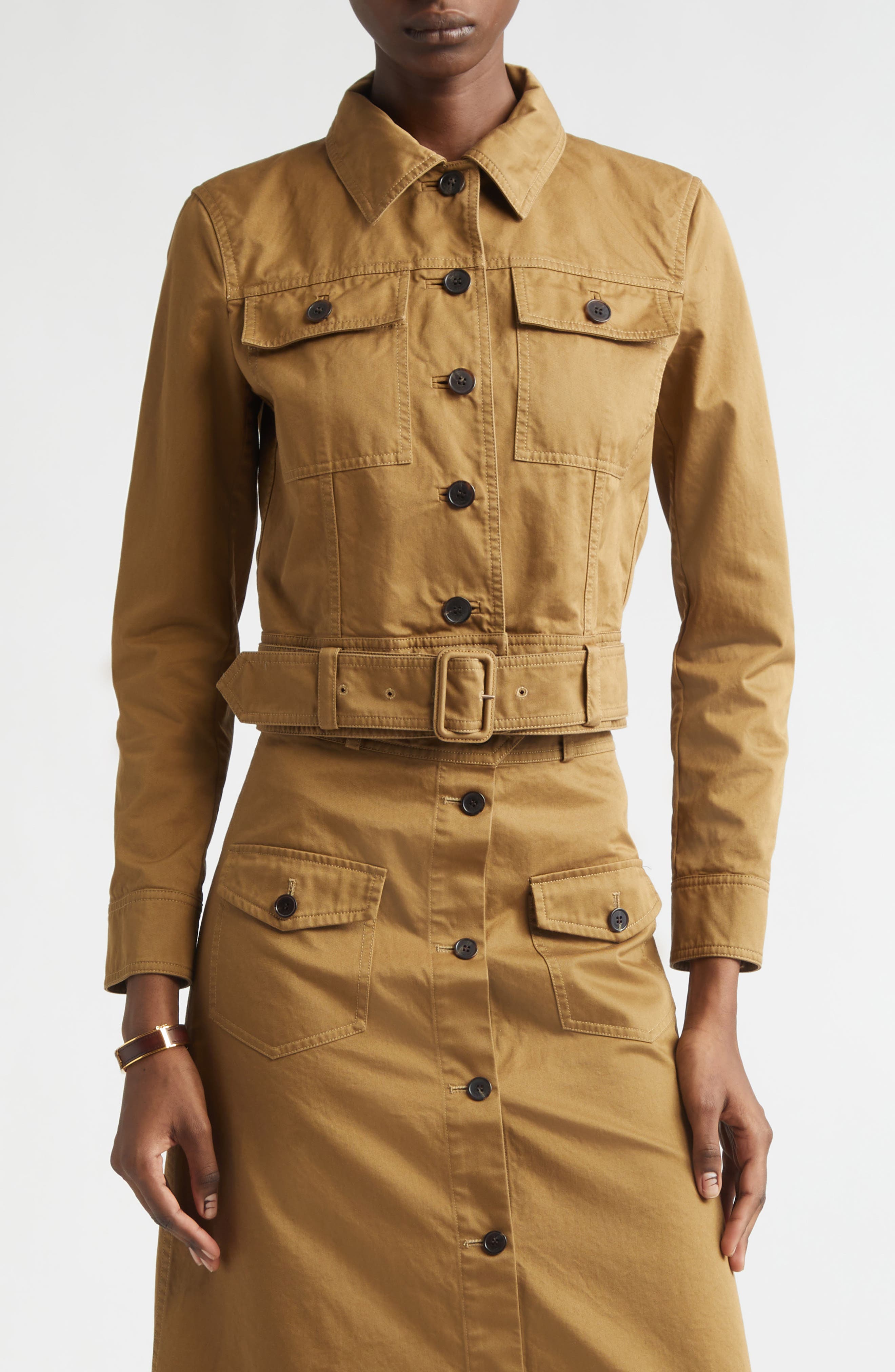 Crop Cotton Serge Jacket