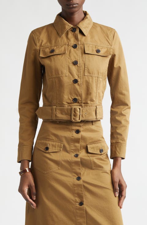 Crop Cotton Serge Jacket