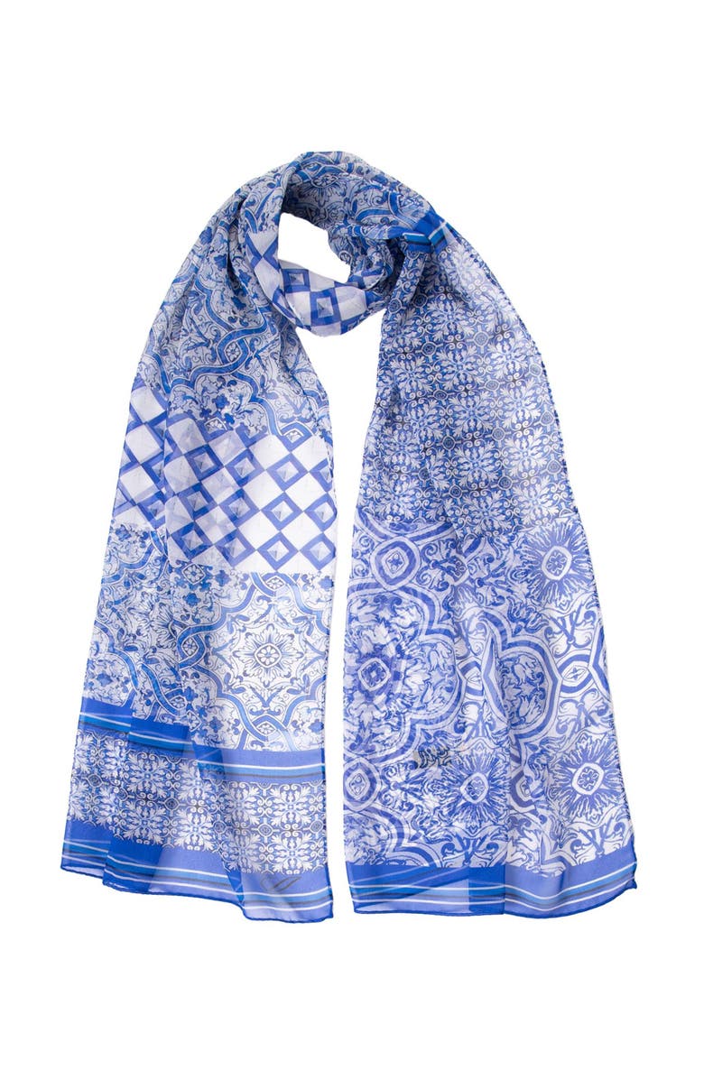 Elizabetta Miramar - Long Sheer Silk Scarf for Women, Main, color, 