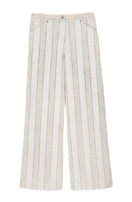 Sandro Striped Jeans In Blue