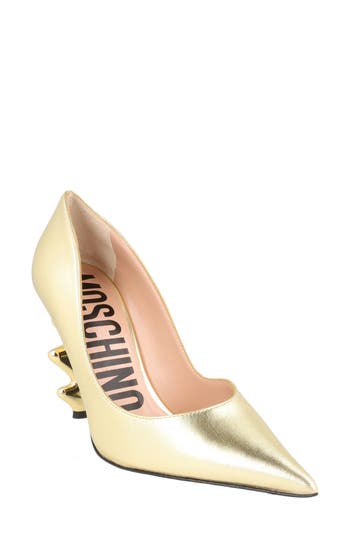 Moschino Statement Pointed Toe Pump