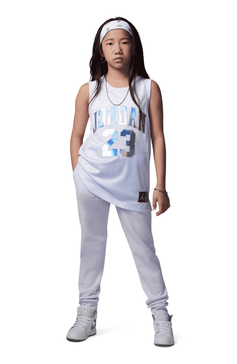 Jordan Kids' Metallic Jordan 23 Jersey, Alternate, color, Football Gray