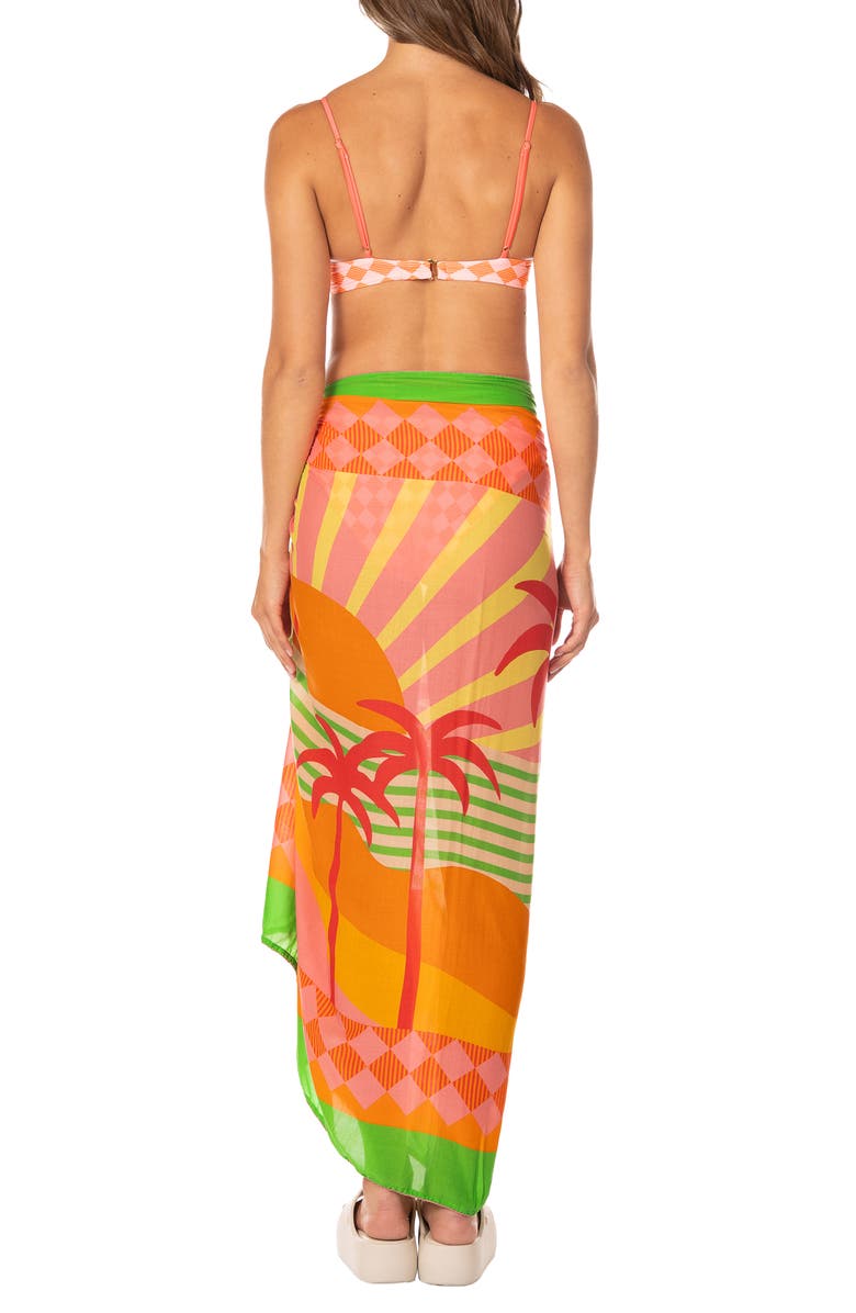 Maaji Jungle Sway Isla Print Cover-Up Pareo, Alternate, color, Open Red