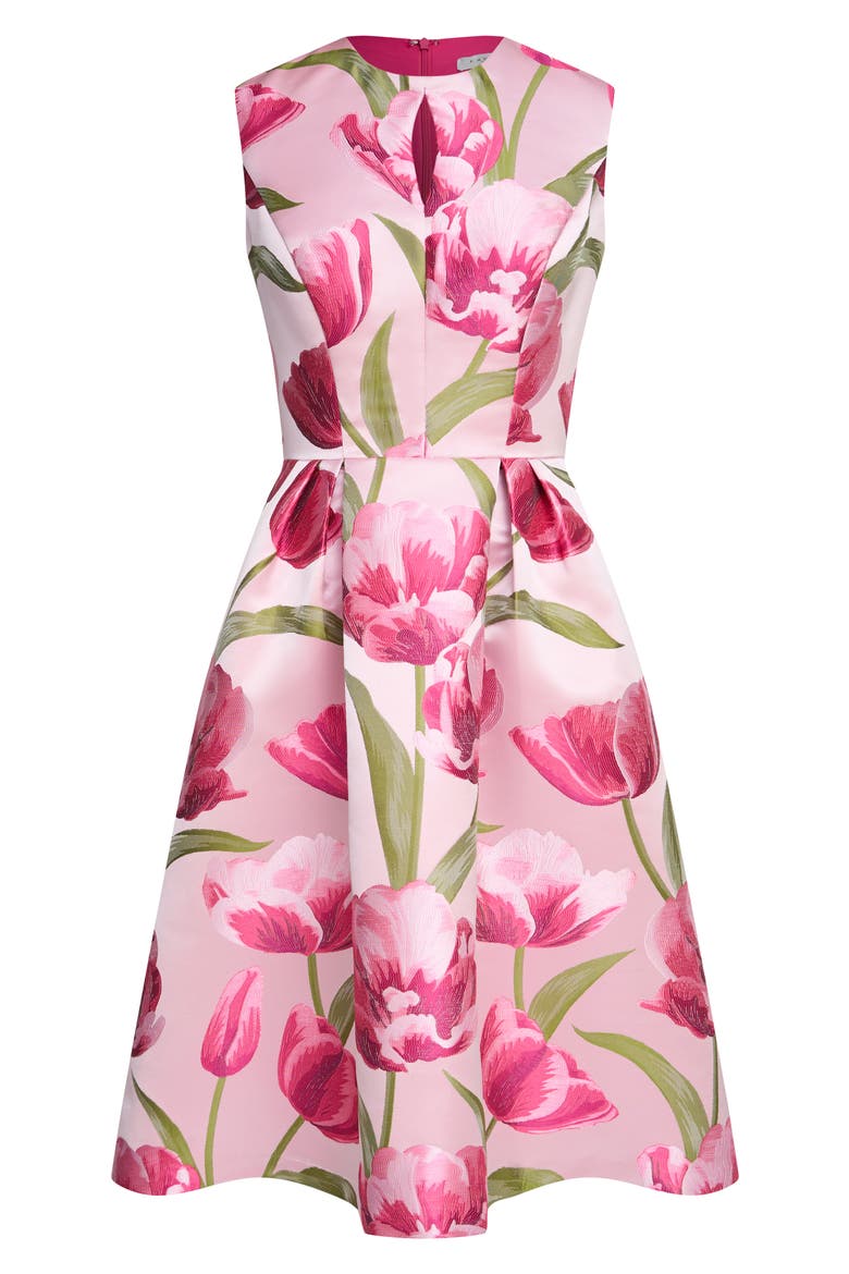 Farryn Fit & Flare Cocktail Dress, Alternate, color, LIGHT LILAC MULTI