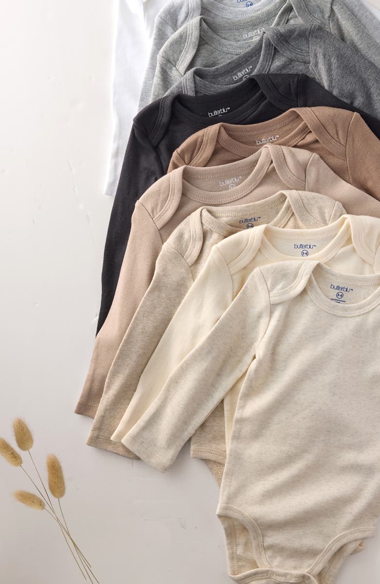 BUTTERBLU Blake Assorted 10-Pack Bodysuits, Alternate, color, Stone Natural Rainbow