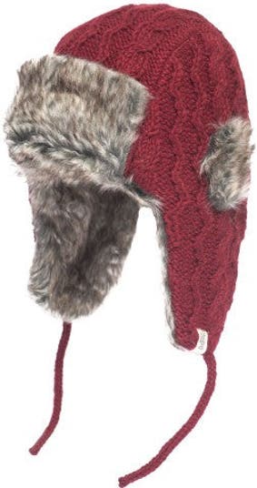Nirvanna Designs Cable Knit Russian Hat w/ Faux Fur | Nordstrom