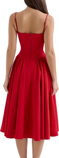 Samaria Fit & Flare Midi Cocktail Dress