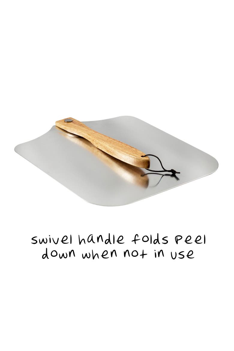 Aluminum Pizza Peel w/ Folding Handle, 14x16-Inch, Alternate, color, Metallic Silver