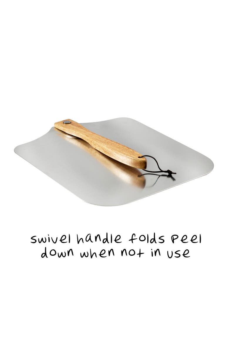 Old Stone Aluminum Pizza Peel w/ Folding Handle, 14x16-Inch, Alternate, color, Metallic Silver